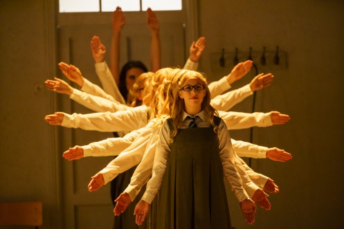 RINALDO – GLYNDEBOURNE TOUR 2019, Sorceress Armida; Jacquelyn Stucker, Almirena; Anna Devin, Rinaldo; Jake Arditti, Saracen King Argante; Aubrey Allicock, Goffredo; James Hall, Christian Magician; William Towers, Women; Catriona Hewitson, Siren 1; Chlo